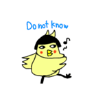 Bobbed parakeet English version（個別スタンプ：5）