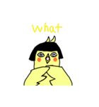 Bobbed parakeet English version（個別スタンプ：22）