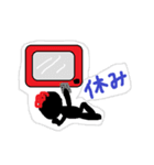 ブラックマン達のメッセージ（個別スタンプ：4）