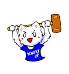 よく使う英単語の変なTシャツを着たネコ5（個別スタンプ：33）