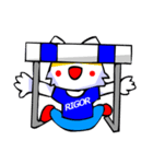 変なTシャツの白猫（スポーツ編7）（個別スタンプ：34）