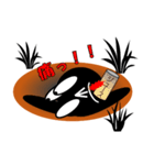 u的黒もぐら（個別スタンプ：9）