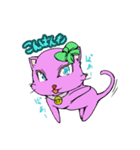 ピンクネコ（個別スタンプ：3）