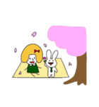 女の子とうさぎの一年（個別スタンプ：13）