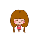 Cibeva, A cute braided hair girl（個別スタンプ：4）