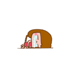 Cibeva, A cute braided hair girl（個別スタンプ：7）