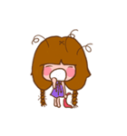 Cibeva, A cute braided hair girl（個別スタンプ：8）