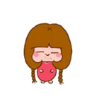 Cibeva, A cute braided hair girl（個別スタンプ：10）