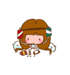 Cibeva, A cute braided hair girl（個別スタンプ：11）