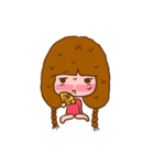 Cibeva, A cute braided hair girl（個別スタンプ：12）