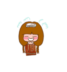 Cibeva, A cute braided hair girl（個別スタンプ：19）