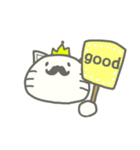 しろねこ王にゃおう！（個別スタンプ：15）