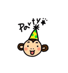 さる男くんとブタ子ちゃん（個別スタンプ：10）