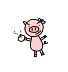 さる男くんとブタ子ちゃん（個別スタンプ：30）