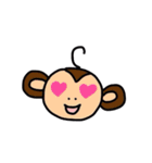 さる男くんとブタ子ちゃん（個別スタンプ：34）