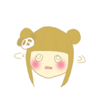 Girl with panda（個別スタンプ：24）