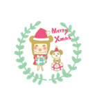 Girl with panda（個別スタンプ：35）