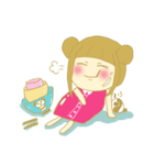 Girl with panda（個別スタンプ：36）