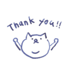 らくがき風ねこ（個別スタンプ：1）