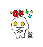 白い宇宙人オモチさん（個別スタンプ：39）