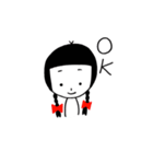 おさげの女の子（個別スタンプ：11）
