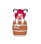 赤こあらのまろかちゃん（個別スタンプ：1）