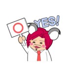 赤こあらのまろかちゃん（個別スタンプ：5）