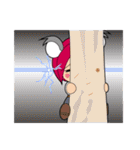 赤こあらのまろかちゃん（個別スタンプ：7）