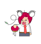 赤こあらのまろかちゃん（個別スタンプ：11）