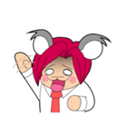 赤こあらのまろかちゃん（個別スタンプ：15）