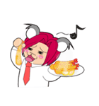赤こあらのまろかちゃん（個別スタンプ：21）