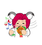 赤こあらのまろかちゃん（個別スタンプ：22）