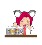 赤こあらのまろかちゃん（個別スタンプ：23）