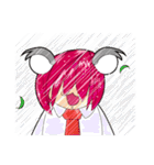 赤こあらのまろかちゃん（個別スタンプ：35）