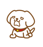 白い子犬のスタンプ（個別スタンプ：17）