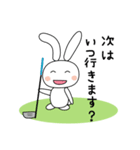 ゴルフうさぎ（個別スタンプ：14）