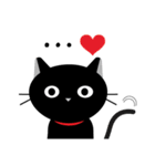 猫好きの方に！毎日使えるクロネコスタンプ（個別スタンプ：1）