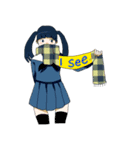 マフラーと女子高校生（個別スタンプ：28）