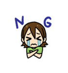 泣き虫ガール（個別スタンプ：3）