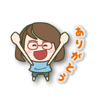 がんばれ、眼鏡女子（個別スタンプ：5）