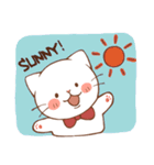 まっ白にゃんこ、お出かけ編（個別スタンプ：40）