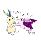 ウサギのユニとペガ（個別スタンプ：1）