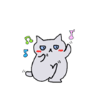 灰猫ぐれちゃん。（個別スタンプ：4）