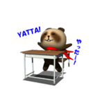 赤いスカーフのタヌの学校編。（個別スタンプ：35）