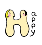 ゆるもじ村のなかまたち。（個別スタンプ：35）
