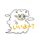 ゆるふわモコリッタちゃん（個別スタンプ：3）