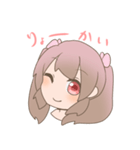 ピンクがかったツインテール娘さん（個別スタンプ：5）