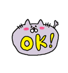 ふきだしゆるゆるねこ（個別スタンプ：3）
