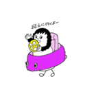 黒髪しょっこちゃんのキモチ（個別スタンプ：3）