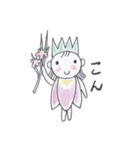 花の妖精あやめちゃん（個別スタンプ：1）